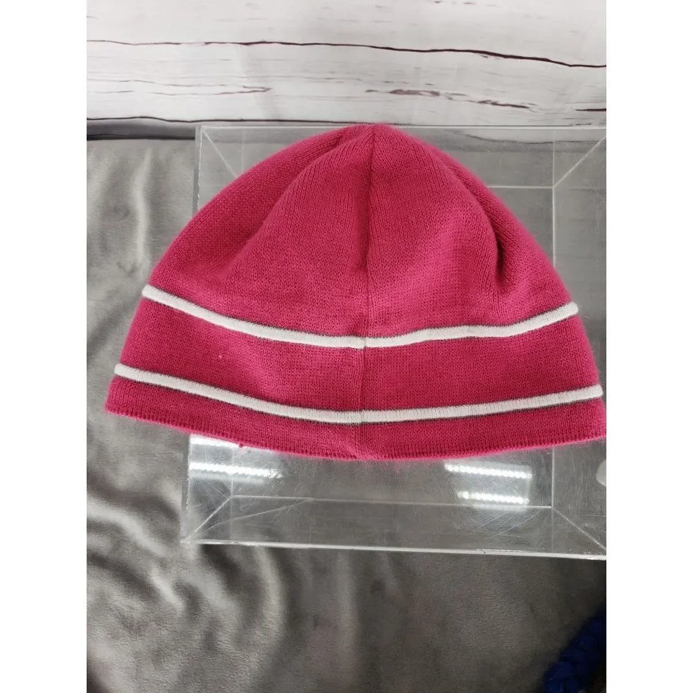 The North Face Girls Youth Junior Medium Pink‎ Logo Beanie Hat